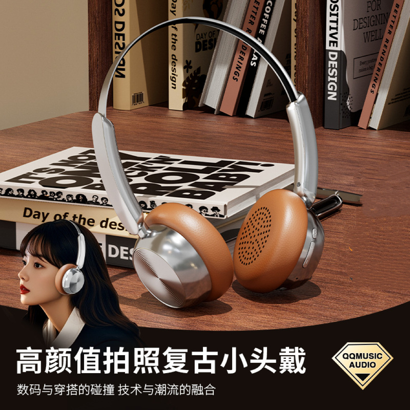 American Retro Metal Headset Small Head M20 Wireless Bluetooth 2025 New Tablet PC Universal