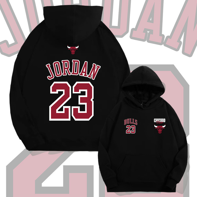 Bull Flyman Sports No. 23 Hooded Sweatshirt, Unisex, Autumn Collection, Trendy Brand, Loose Fit, Drop Shoulder, Long Sleeve Outerwear