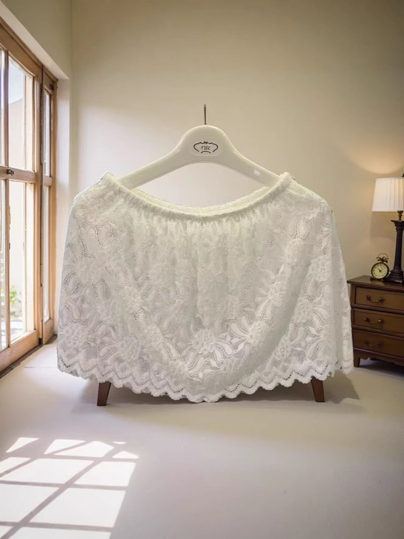 Autumn and winter new thickened plus size lace fart curtain bottoming skirt folded to cover the bottom slim anti-light skirt wholesale