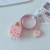 Pink ice cream (2 pieces of big head+small set)