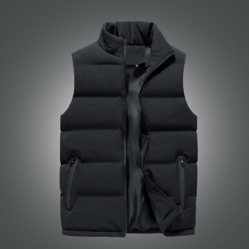 Men's Vest TikTok Explosions Cross-border Autumn and Winter Sports Leisure Collar Jacket Coat Thickened Outer Wearing Printed LOGO Men's Vest TikTok Explosions Cross-border Autumn and Winter Sports Leisure Collar Jacket Coat Thickened Outer Wearing Printed LOGO