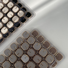 Artson ESSTUDIO Square Metal Button Rough Wool Coat Sweater Women's Decorative Accessory Button