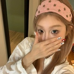 复古辣妹小众个性星星铆钉宽边发箍2025新款女甜酷风时尚压发头箍