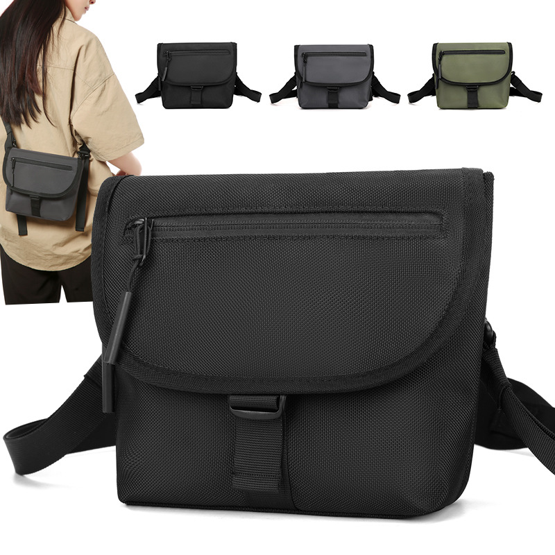 WEPOWER nueva bolsa de hombro con tapa pequeña neutral de estilo de Hong Kong, bolsa de viaje para teléfono móvil, bolsa de mensajero de hombro para desplazamientos diarios