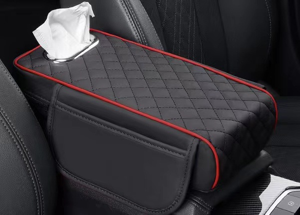 Universal Car Armrest: Universal Armrest box pad - red