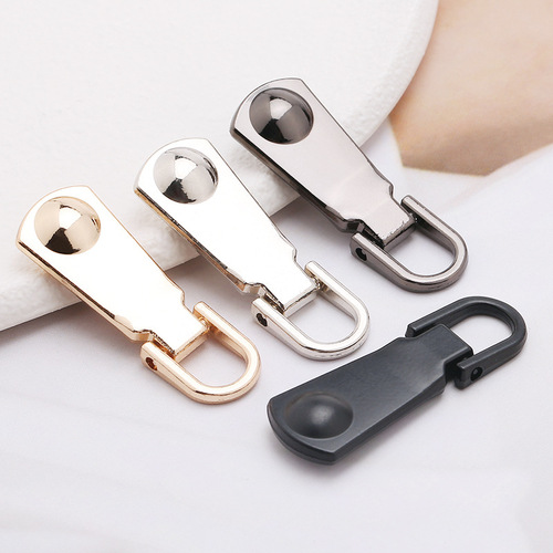 Factory direct sales alloy No. 3 No. 5 pull tab jacket coat metal pull head luggage backpack shoes universal zipper puller