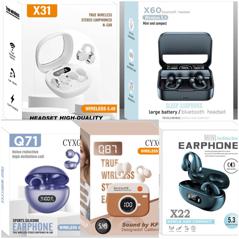 Manufacturer Wholesale Cross-Border Popular Ear-Mounted Clip-On Sports True Wireless Earphones Bluetooth Earphones Q71 Noise Reduction and Non-In-Ear