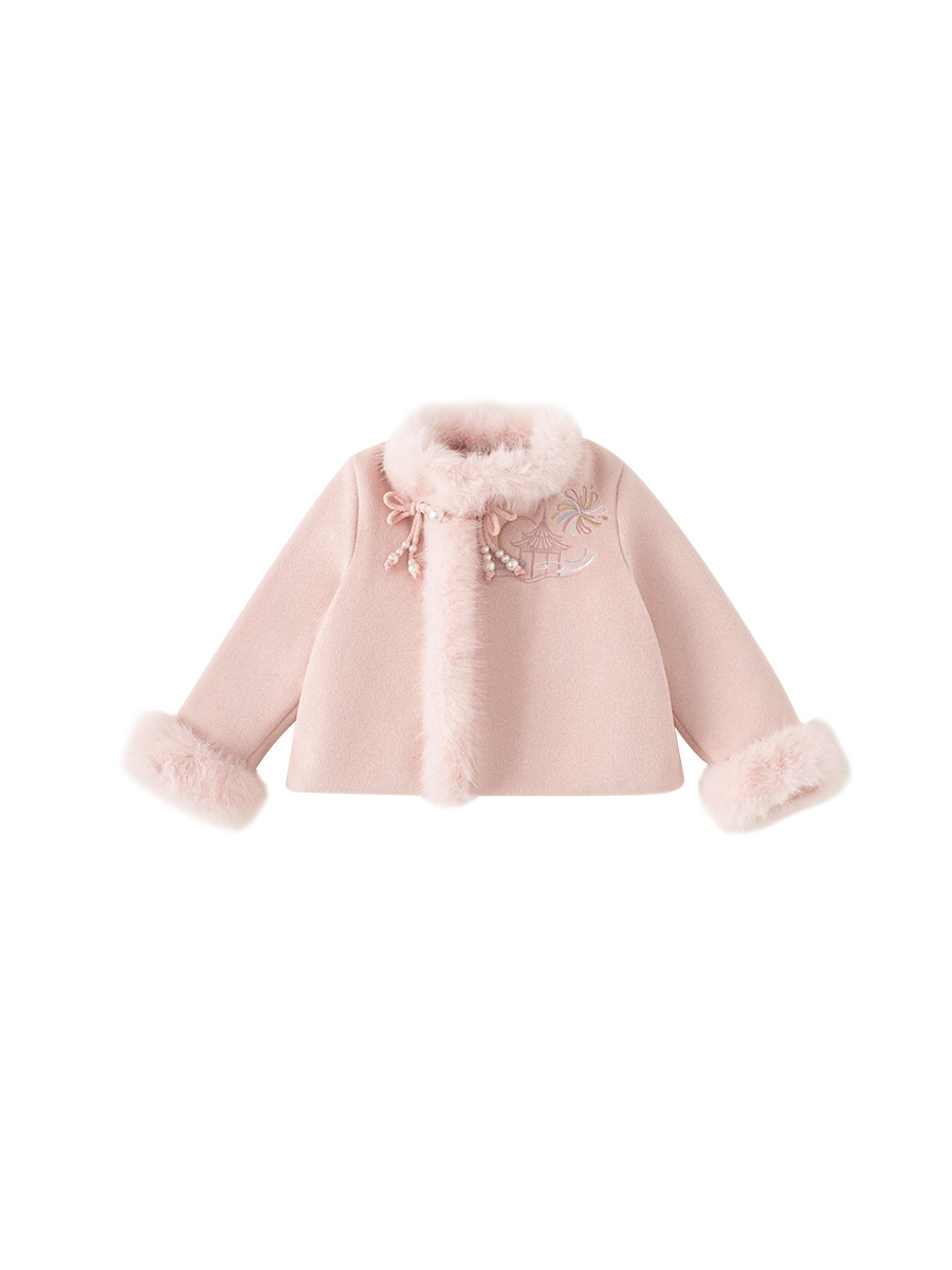 Yubao ropa infantil de niñas chinas estilo de invierno nuevo vestido chino abrigo vestido de Año Nuevo vestido de niña