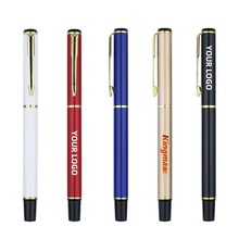 带有自定义标志的宽版书写商务送礼送客户金属圆珠笔笔杆定制logo