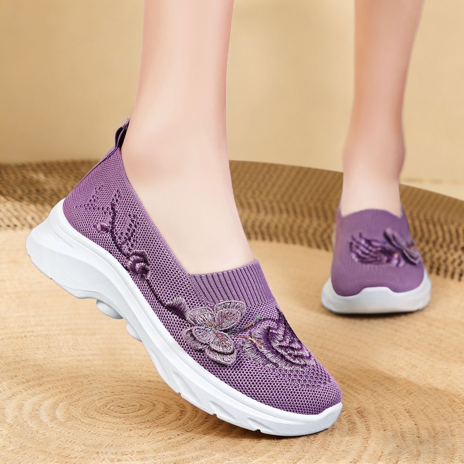 Zapatos para mujeres 2026 transfronterizos primavera de tamaño grande zapatos casuales cómodos superficiales zapatos de caminar cómodos zapatos de sola suave