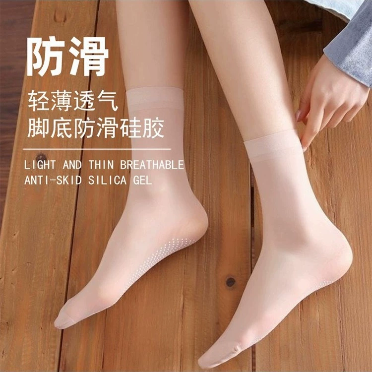 Весенне-летние чулки с бамбуковым углем и кристаллами, женские износостойкие носки с защитой от заеданий, бархатные чулки телесного цвета, невидимые чулки оптом