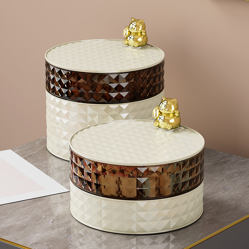 Caja de caramelos de mesa de café en la Sala de estar familiar, bocadillos de caramelos ligeros de lujo de alta gama, platos de bocadillos, almacenamiento de nueces, cajas de frutas secas