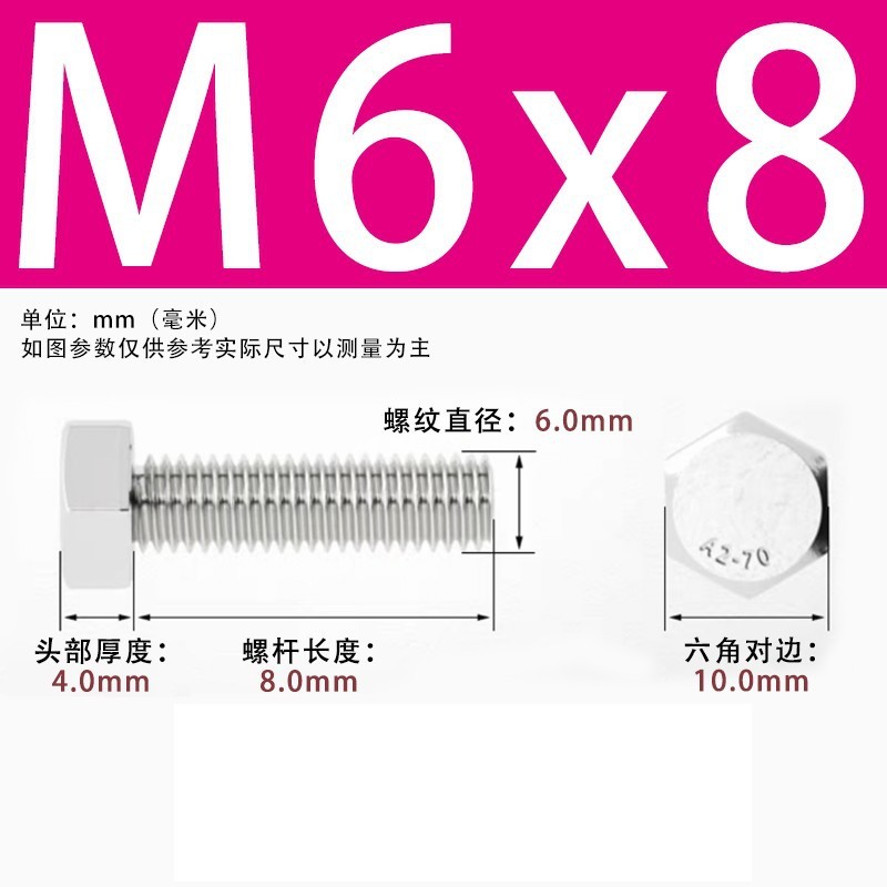 【六角ねじ】304ステンレス外六角ねじ全ねじ六角ねじ六角ねじボルト|undefined