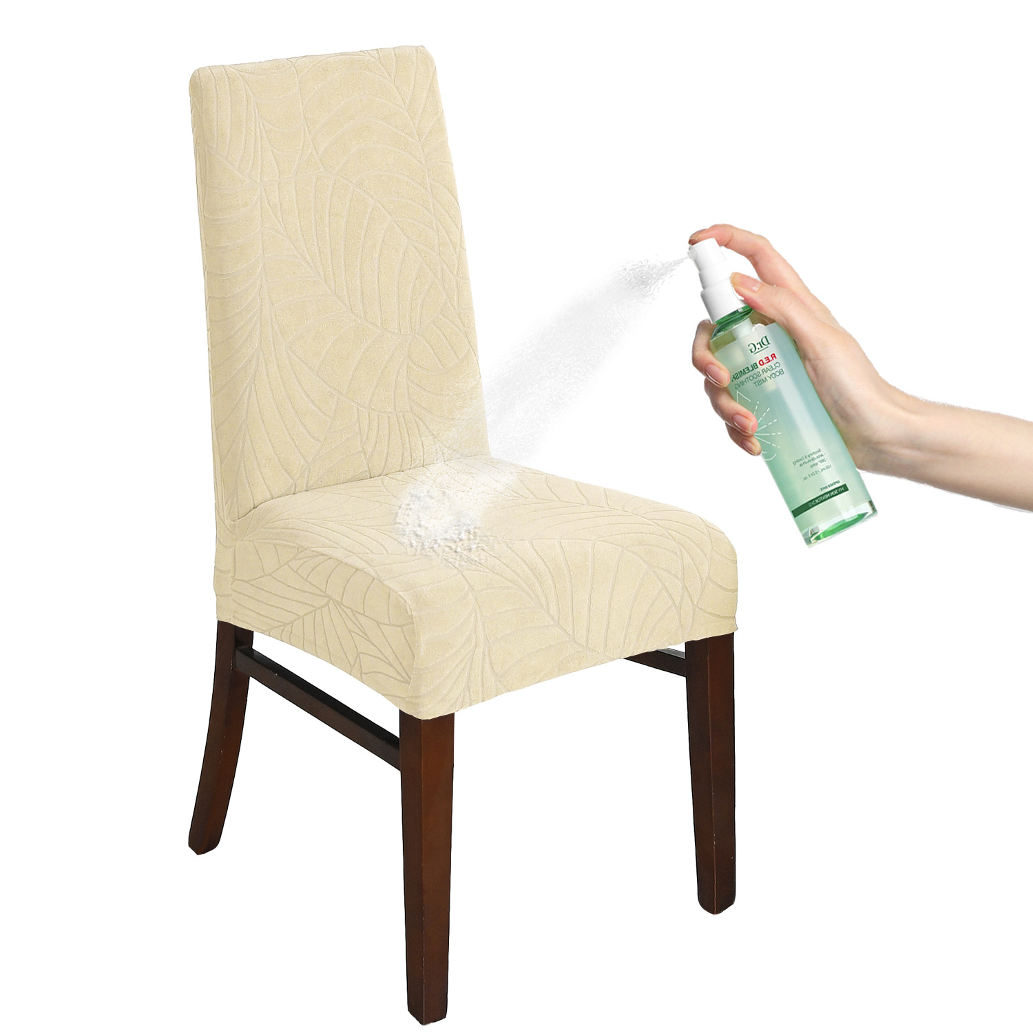 Funda de silla jacquard a prueba de salpicaduras transfronteriza, funda universal para silla de hogar, funda para media silla, funda para taburete regular