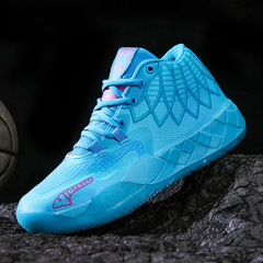 Men's 2024 Spring and Summer New Breathable Mesh Mid-Top Student Sports Basketball Shoes in Color