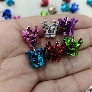 13*14mm plated bright UV color CCB love crown accessories DIY handmade beaded string pen phone chain necklace accessories