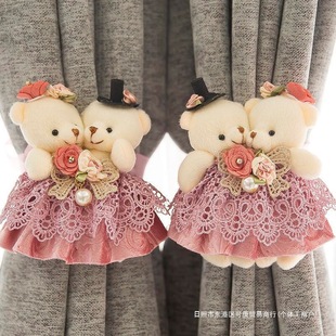 Free Shipping Korean Cartoon Creative Curtain Buckle Curtain Straps Cute Doll Bear Curtain Straps Flower Wedding Accessories