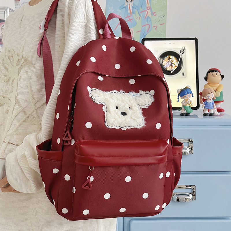 Mochila de alto valor facial para niños y niñas encantadora impresión de gran capacidad mochila de niños de dibujos animados perros mochila de niños