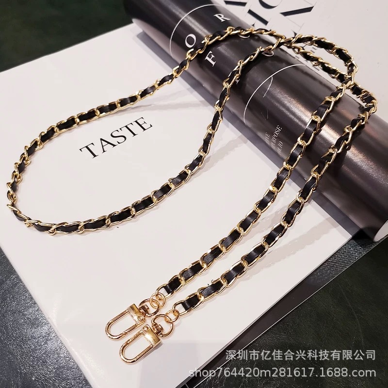 Red de celebridades Xiaoxiangfeng cadena de mensajero cordón de caja de teléfono móvil bolso de cuero de metal largo correa de hombro cadena de camioneta de moda