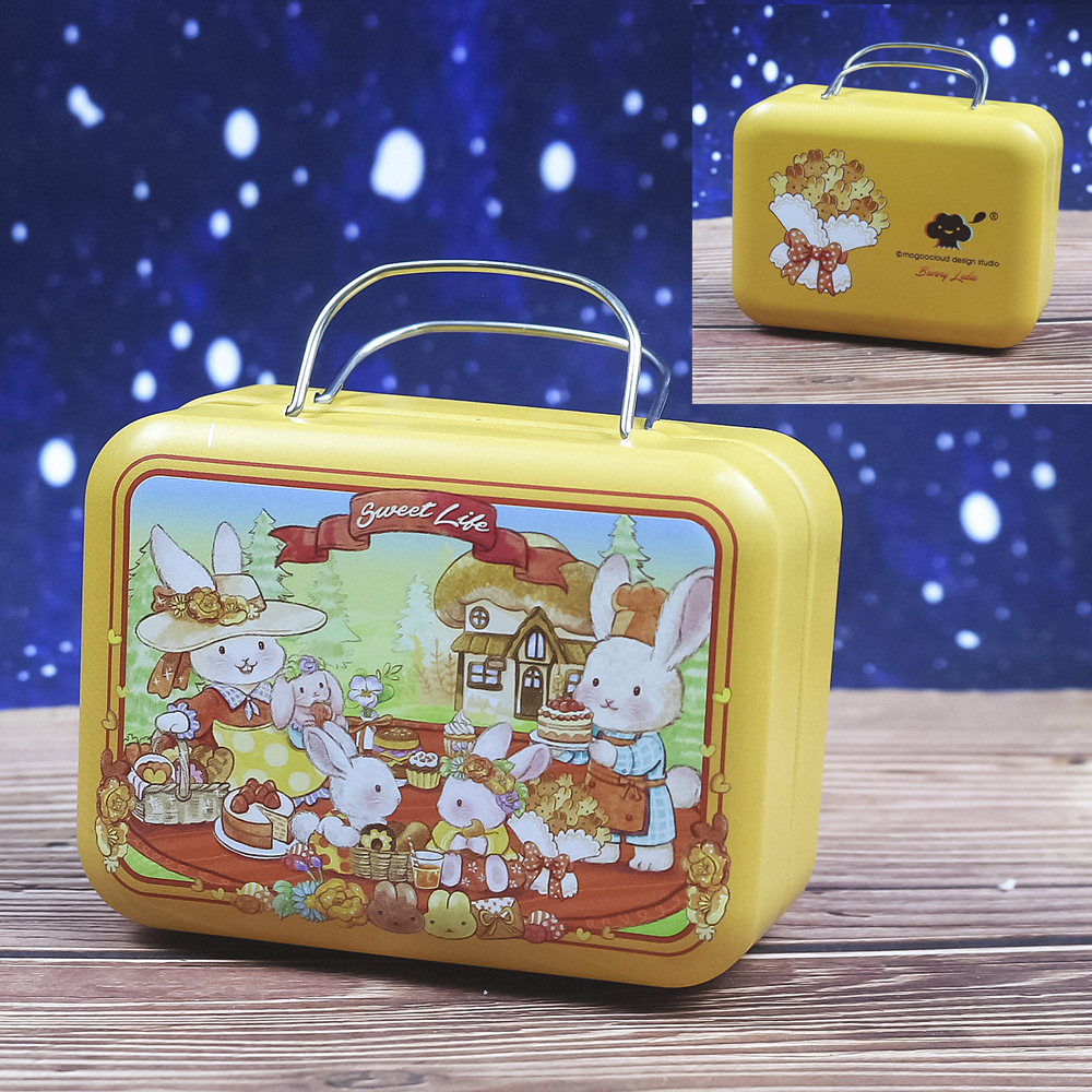 Retro maleta mini maleta caja de hierro caja de dulces monedero caja de monedas de regalo creativo caja de metal caja de embalaje