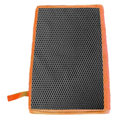 Mud Gloves, Pad: Car cleaning tools - hollow-mud-gloves-orange