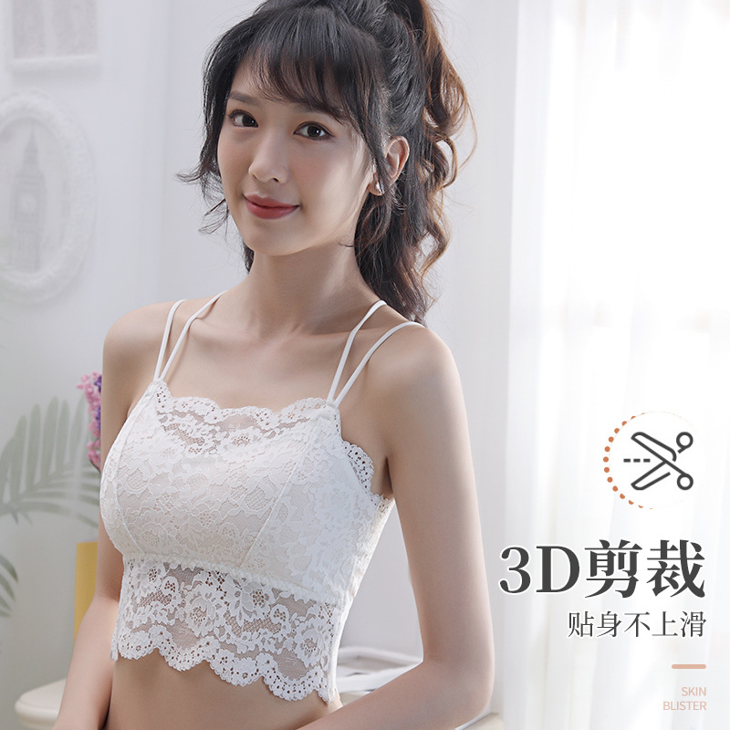 New lace beauty back bra sling tube top...