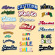 Factory wholesale fashion brand fashion large English letters towel embroidered cloth stickers clothes embroidered patch stickers