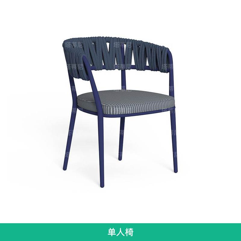 Mesas y sillas para exteriores, jardín de villa con patio, sillas de ratán resistentes al sol y a la lluvia, mesa de comedor de pizarra para terraza, mesa redonda y sillas para exteriores image 9