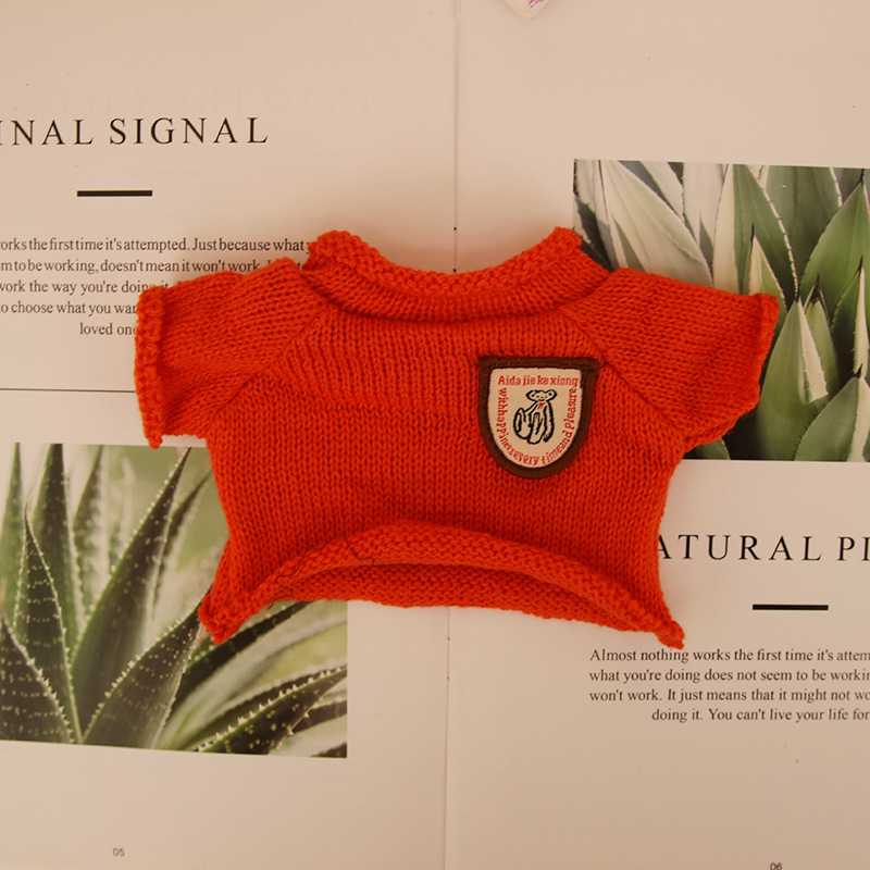 Suéter de muñeca de peluche oso de peluche con dientes perdidos ropa de muñeca máquina de agarre para mascotas accesorios de muñeca suéter camiseta al por mayor