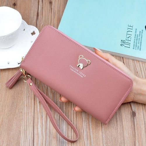 ins small wallet female long student Korean version cute bear zipper  new women's coin purse mini bag