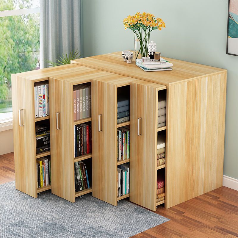 Bookcase Desk Integrated Dust-proof Bookshelf Economical Household Multi-functional Children Storage Cabinet Simple Floor-standing Student Cabinet