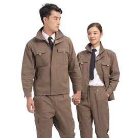 工作服套装男立领耐磨长袖电焊工厂车间加厚劳保印字春秋车间耐穿