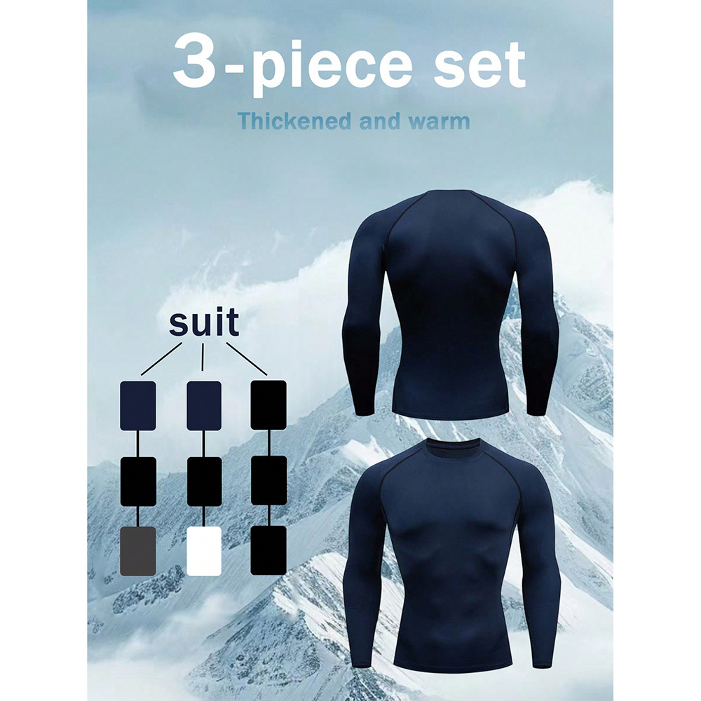 Men's Long Sleeve Sports Base Layer Breathable Quick Drying Top_voghion.com
