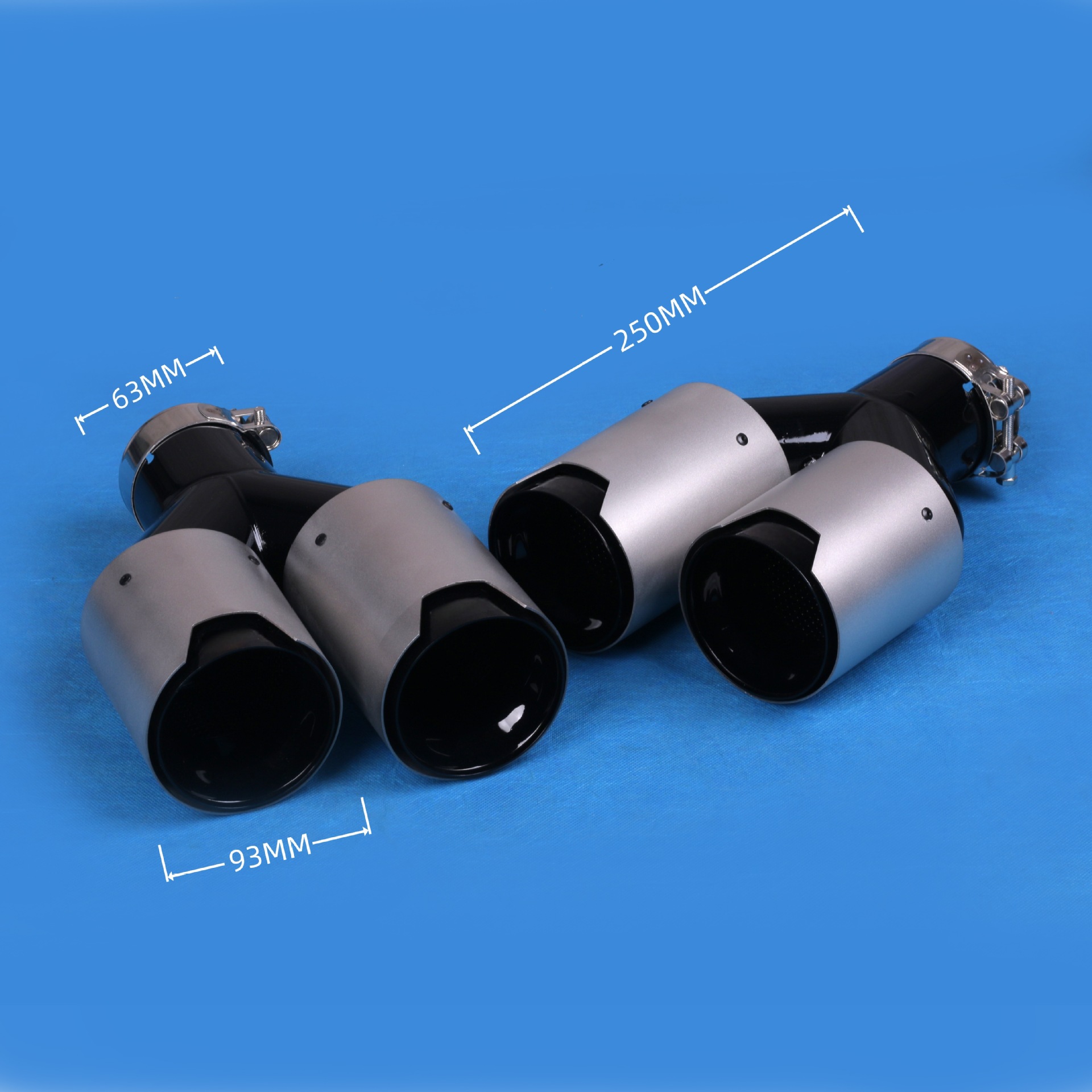 Suitable for Bmw 5 Series G30G38 m Style Carbon Fiber Titanium Black Four-Outlet Exhaust Muffler Modification