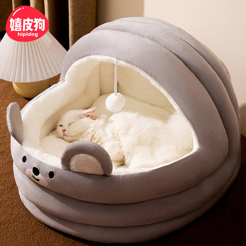Four seasons universal cat nest, cat cradle, cat bed, cat house, semi-enclosed spring and summer dog house, dog house, pet supplies wholesale