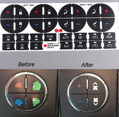 Car Interior Button Repair Sticker Key AC Center Console Sticker CD Radio Audio Button Repair Car Decal