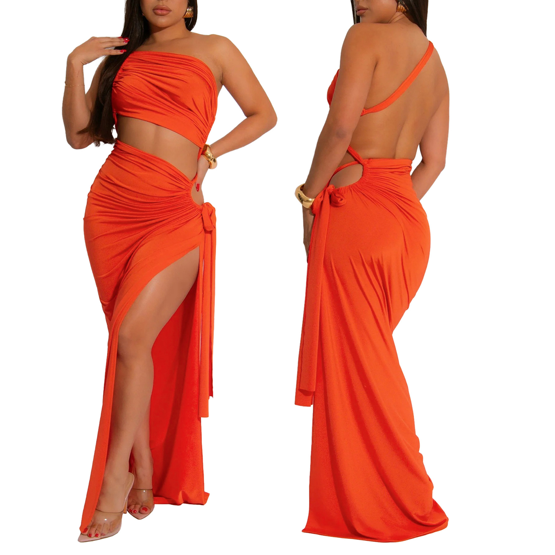 345g Weight Maxi Long Dress Dress Length Type Sleeveless Sleeve Length Sheath Dress Dresses Type Polyester Fabric Type High Waist Waist Line Banquet, Cocktail Party Occasion Strapless, Oblique collar Neckline Slim Fit Type Solid Color Pattern Summer Season Women's Gender Sexy, Streetwear Style Wholesale Women's Sexy Streetwear Solid Color Banquet Cocktail Party Strapless Oblique Collar Sleeveless Sheath Dress 8