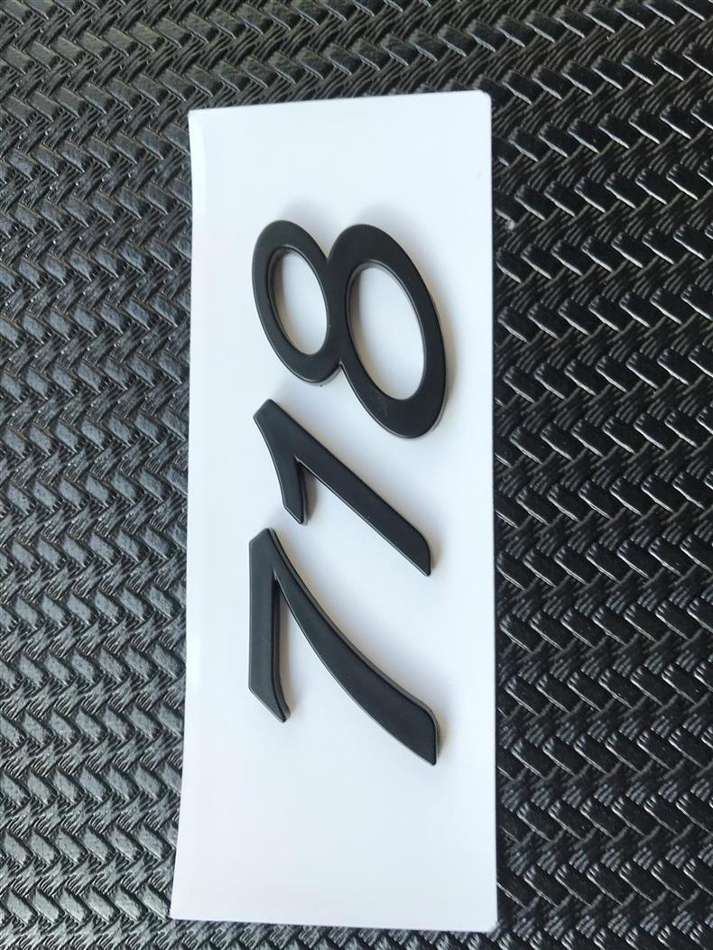 Porsche 718 Boxster T emblem, Cayman S emblem, GTS rear emblem, English lettering emblem, modification