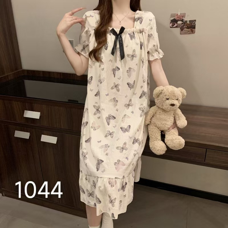 Pijama al por mayor transfronterizo primavera y verano nuevo pijama mujer falda de manga corta princesa viento de dibujos animados cuello cuadrado para vestir ropa de hogar conjunto
