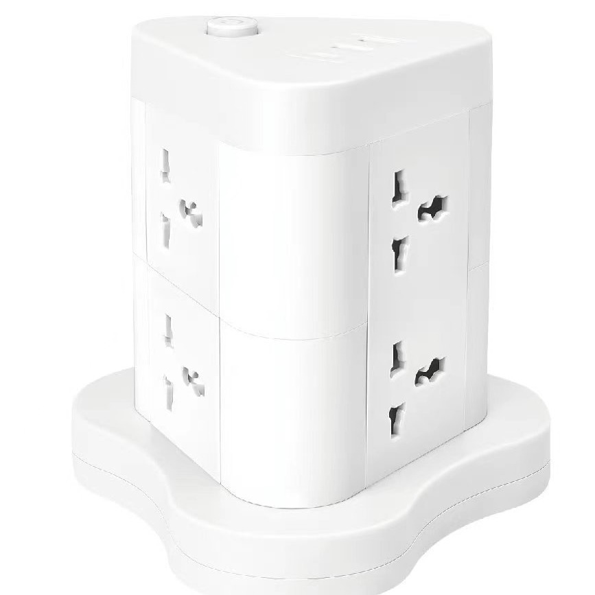 2 capas en forma de torre 6 conectores 2USB + 1Type-C estándar británico estándar europeo y estadounidenses interruptor de control general Indonesia Cuba Hungría