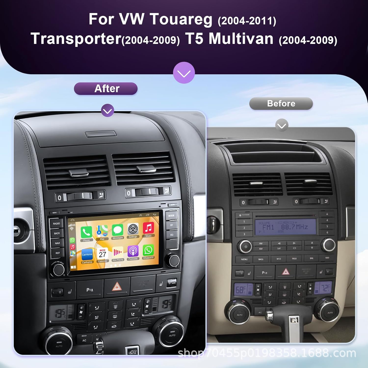 7-inch suitable for Volkswagen Touareg Touareg wireless carplay Bluetooth Android central control car navigator