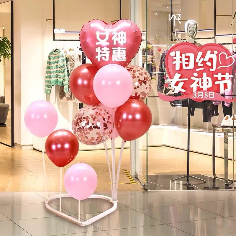 Nuevo alargado flotante banquete de boda Decoración de cumpleaños soporte de exhibición suministros de diseño mayor mesa de globo columna flotante