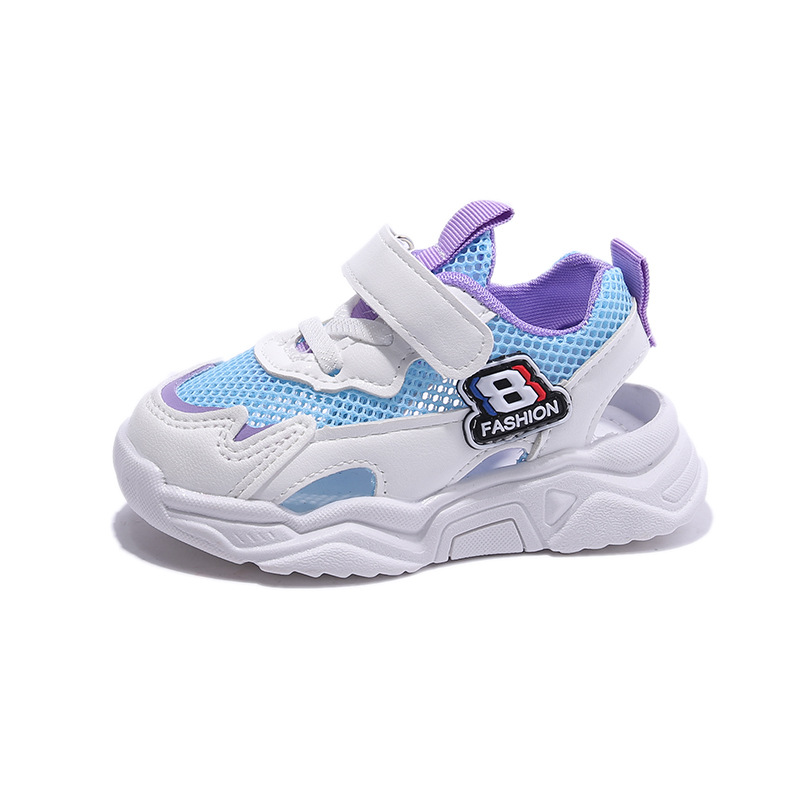 Zapatos deportivos para bebés pequeños y medianos 2025, primavera y verano, nuevas medias sandalias transpirables con corte de malla para niños y niñas Crocs