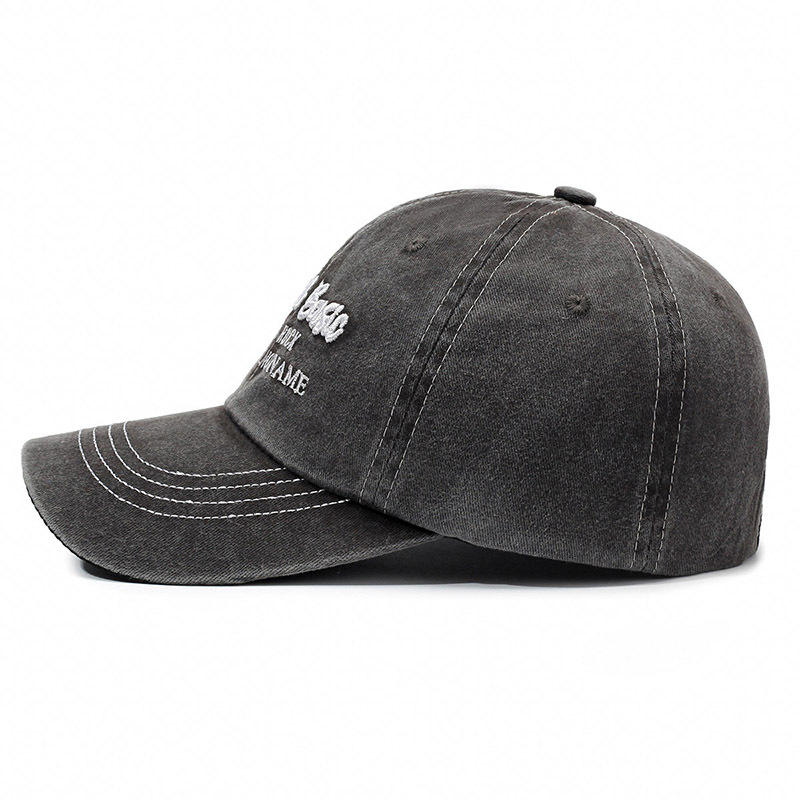 Baseball Trendy Letter Couple Duckbill Cap Fashion Washed Denim Outdoor Sunshade Casual Hat_voghion.com