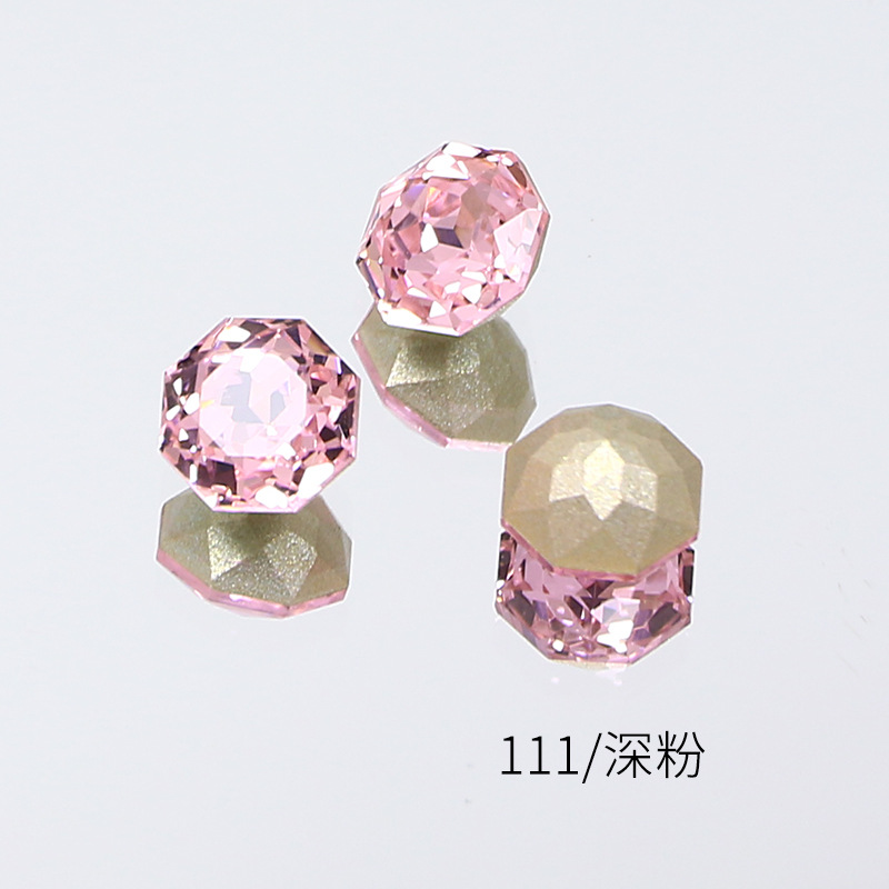 3289 작은 팔각형 장미 컷 6*6mm