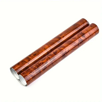 Glossy Peach Wood Grain Central — Body sticker