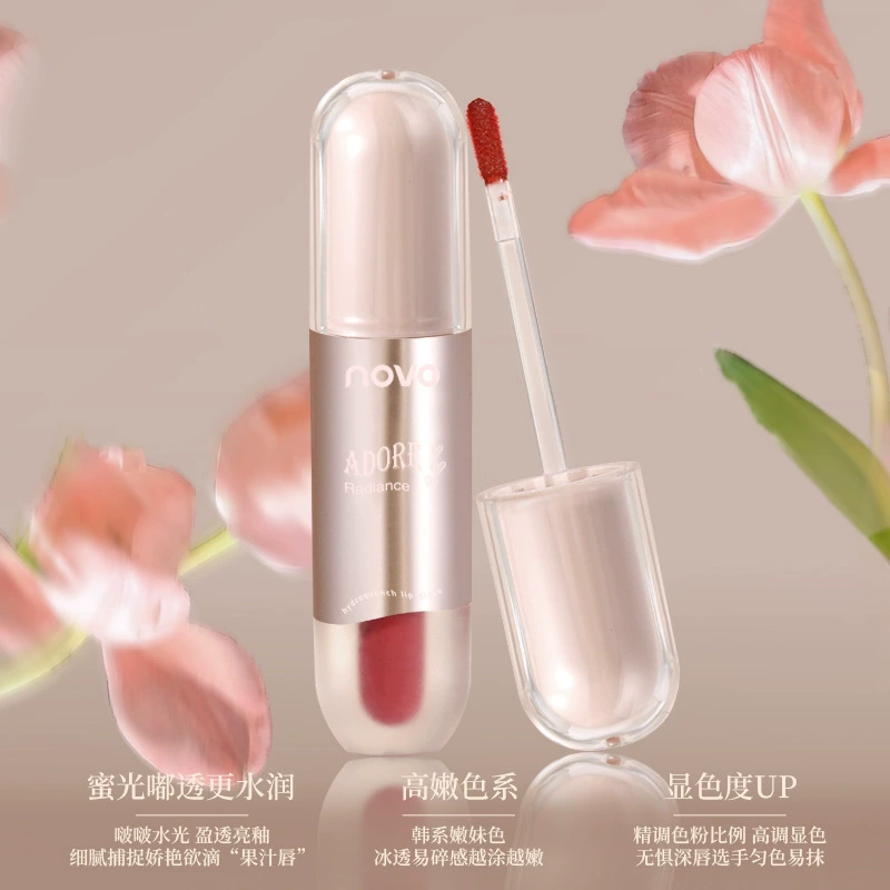 Lip gloss, lipstick, dye, mirror effect, plump lips effect, does not fade