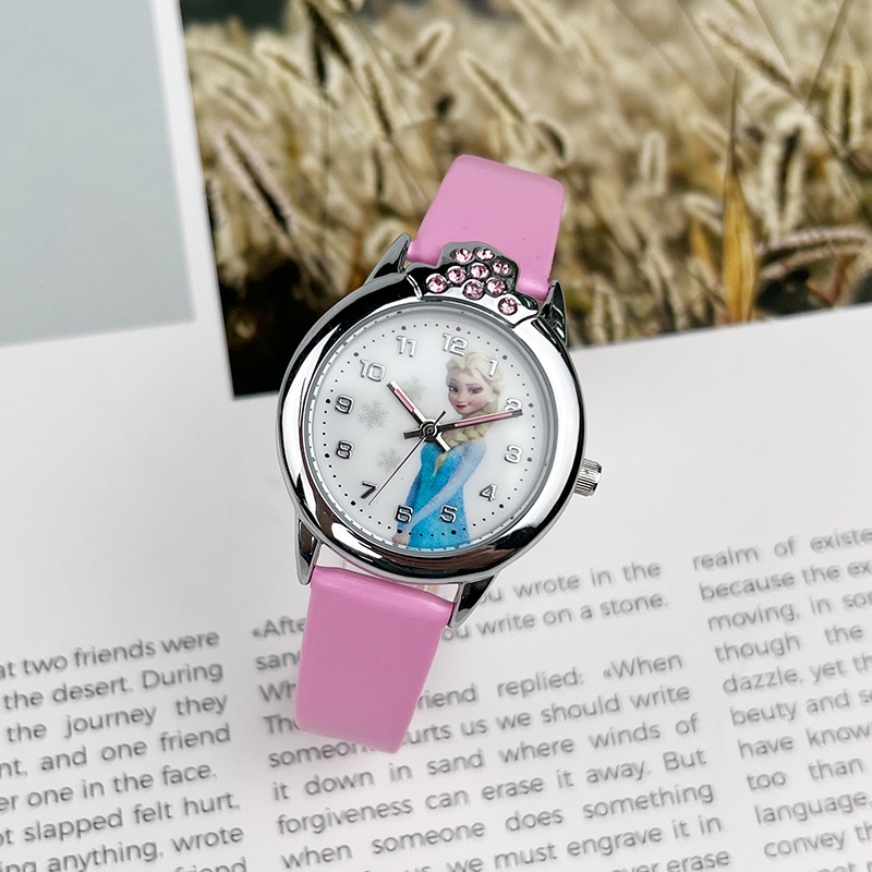 Children's watch girls cartoon princess watch kindergarten Primary School students waterproof quartz hand a generation of hair
