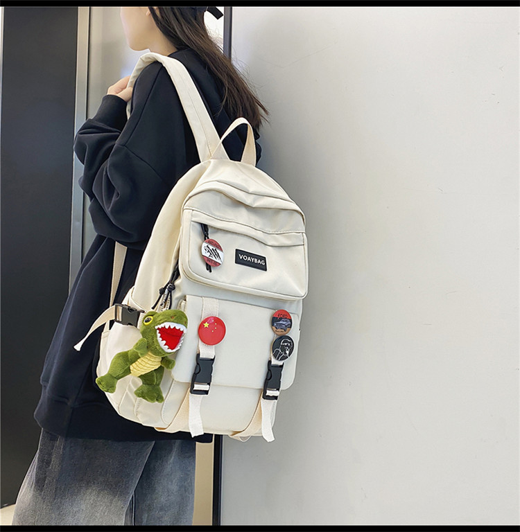 Schoolbag Female Korean Harajuku Ulzzang High School Student Backpack Junior High School Student Large Capacity College Style Ins Backpackpicture47