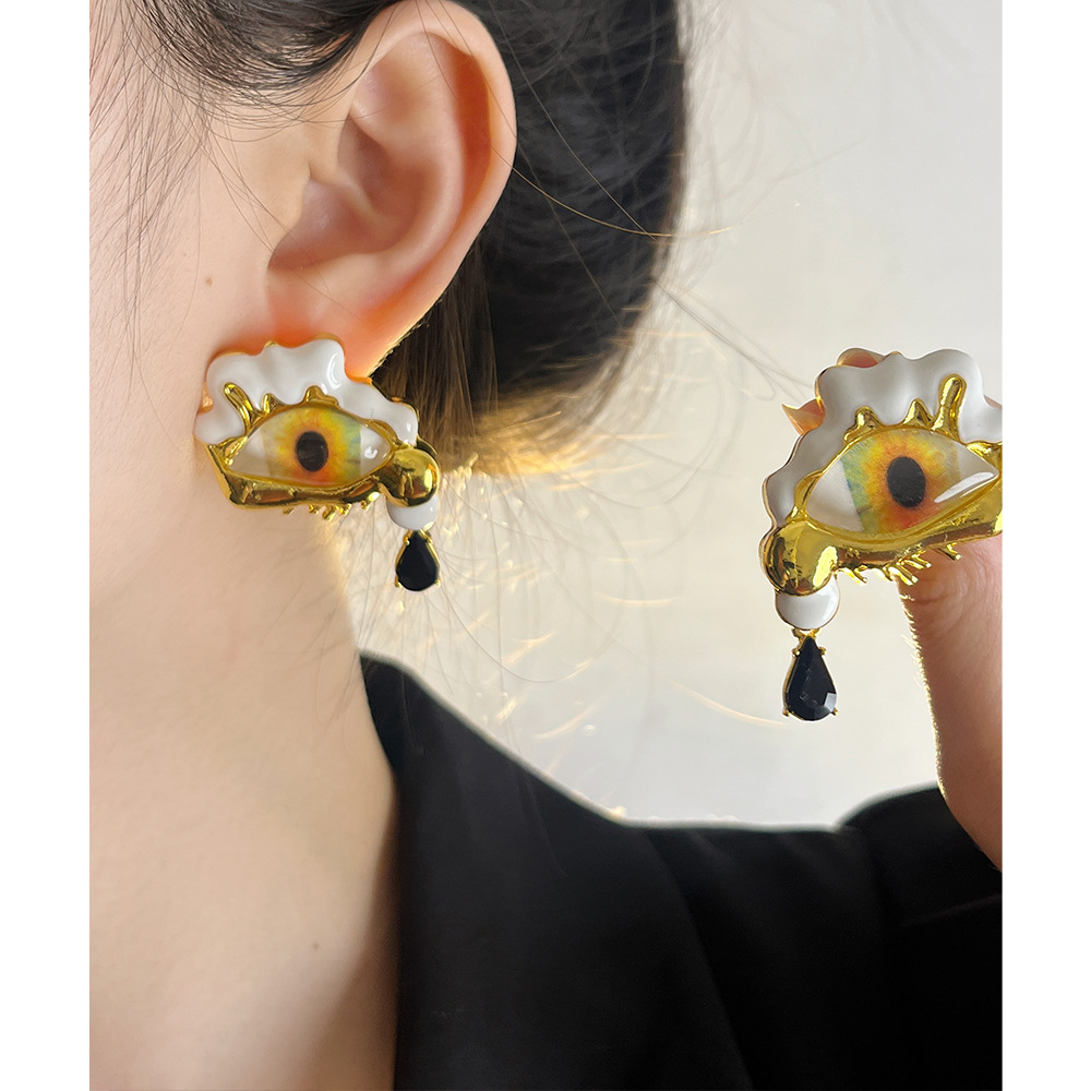 21g Weight Rings, Earrings, Necklace Classification 1 Piece, 1 Pair Quantity Holiday, Daily Occasion Alloy Material Eye Pattern Women's Gender Plating Design Basic, Modern Style, Classic Style Style Basic Modern Style Classic Style Eye Alloy Plating Women's Rings Earrings Necklace 1